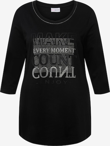 T-shirt MIAMODA en noir : devant