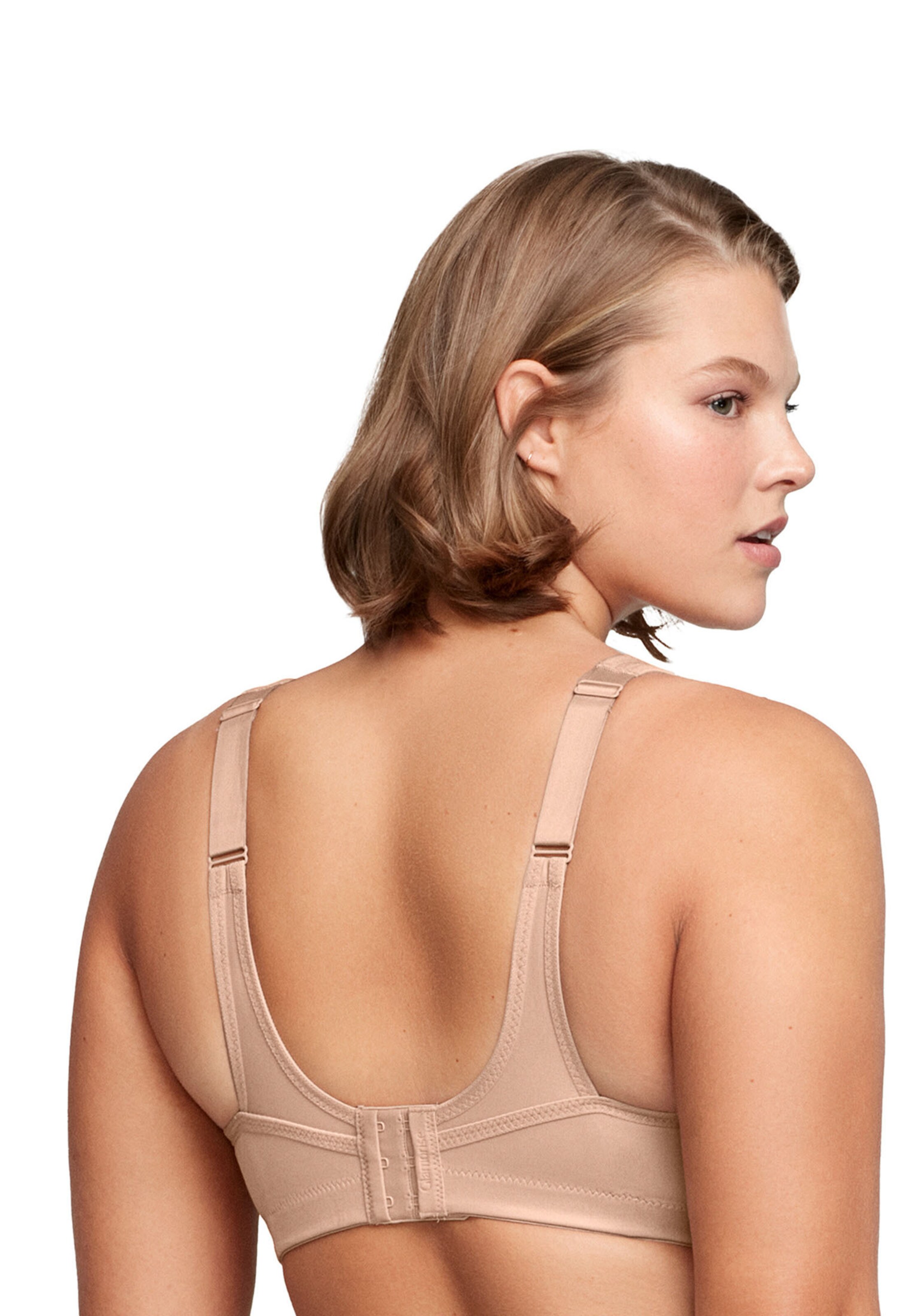 GLAMORISE Bralette Sports Bra in Beige