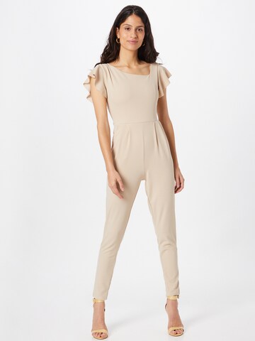 WAL G. Jumpsuit 'TAMMY' in Beige: voorkant