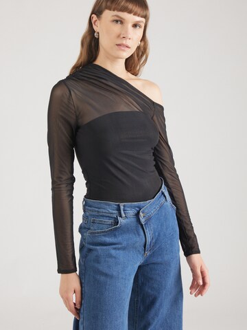 Abercrombie & Fitch - Camisa body em preto: frente