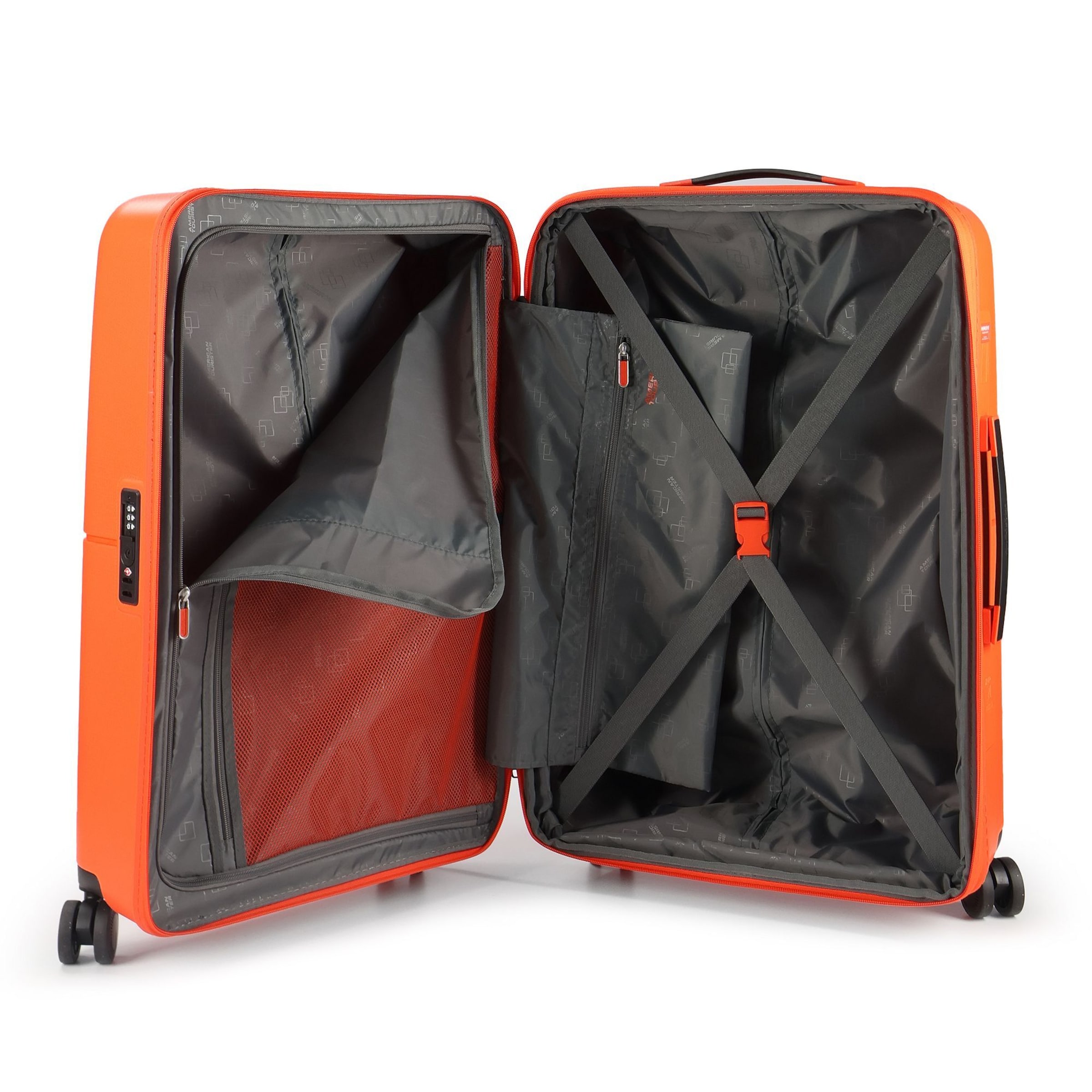 American Tourister Trolley 'Dashpop Spinner 67 EXP' in Orange