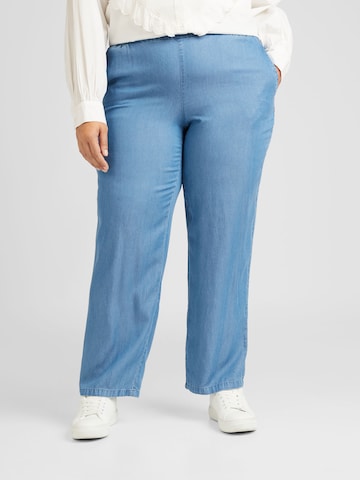 Vero Moda Curve Tapered Pants 'HARPER ' in Blue: front