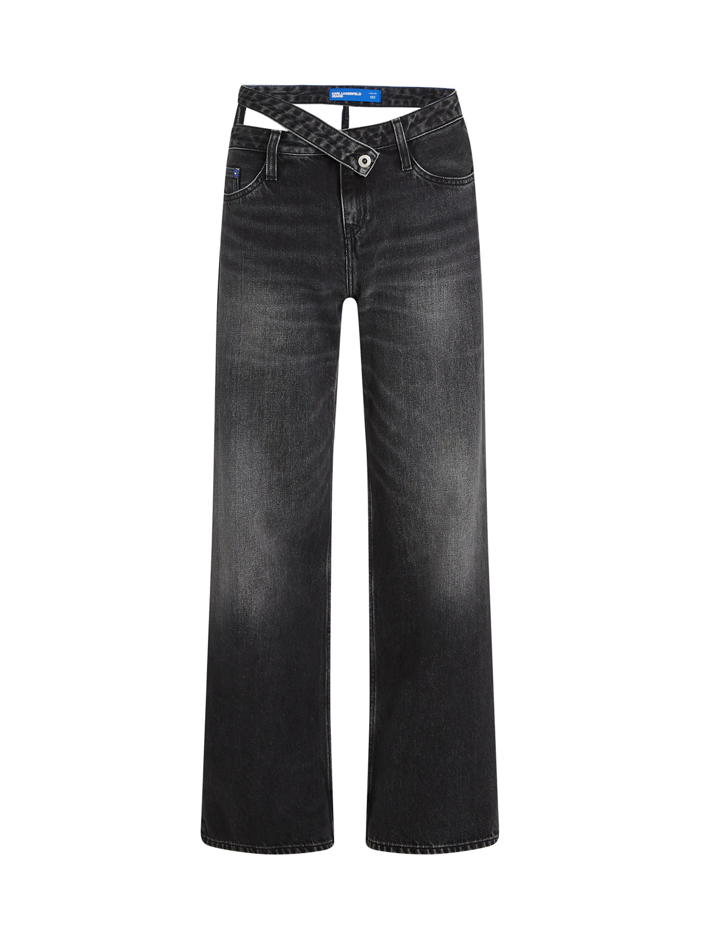 juoda KARL LAGERFELD JEANS Laisvas Džinsai: priekis