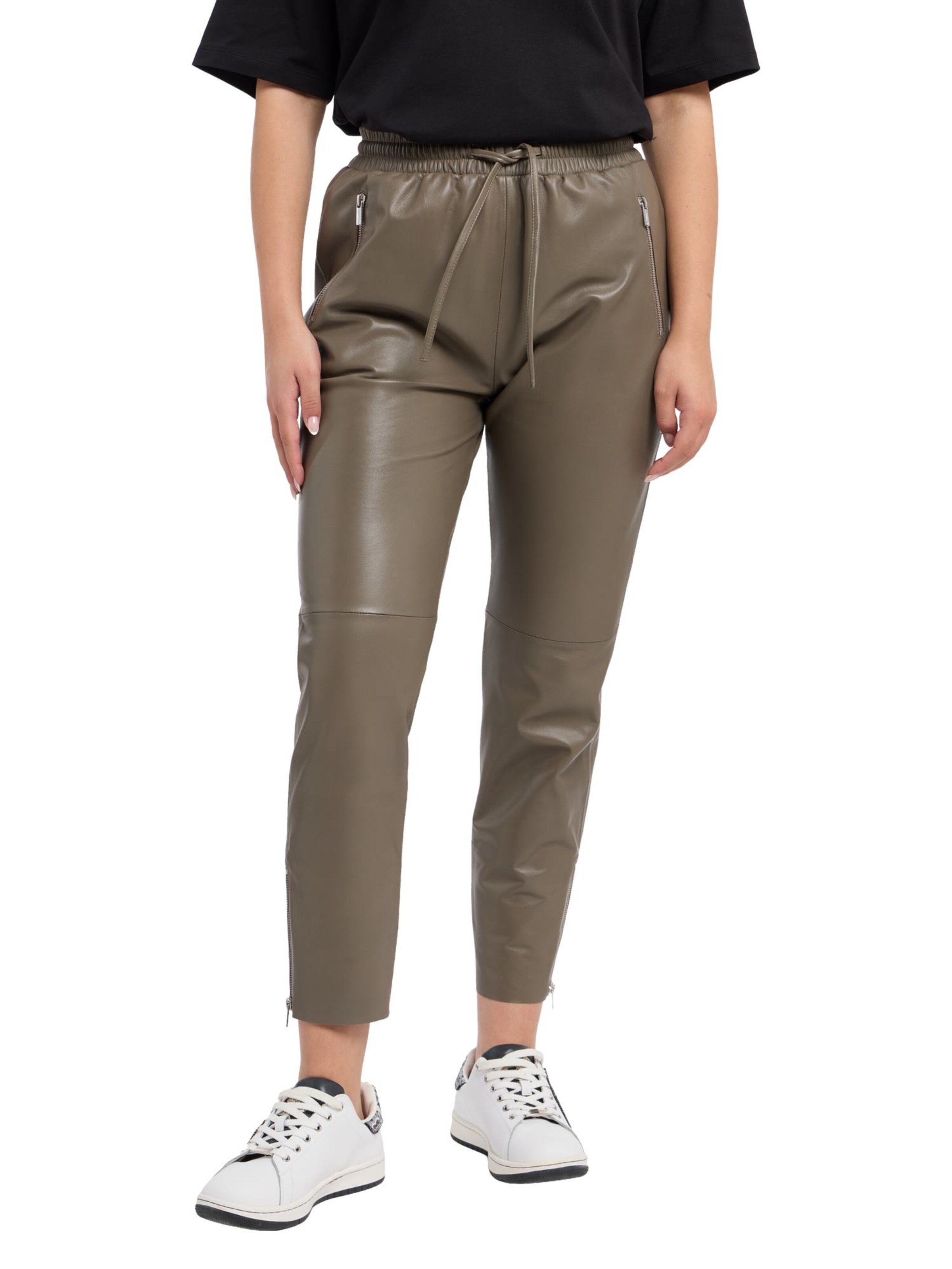 Carlo Colucci Regular Hose ' Demichiel ' in Grün: Vorderseite