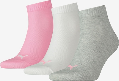 PUMA Socken in graumeliert / hellpink / weiß, Produktansicht