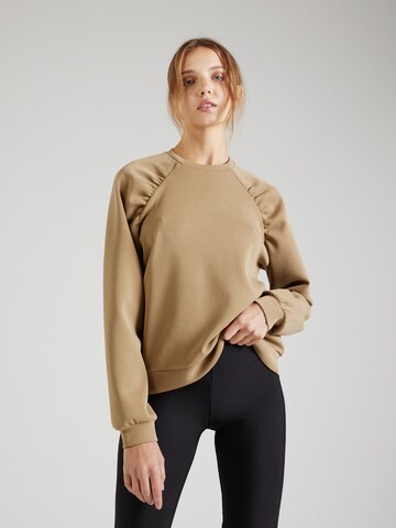 Sweat de sport Athlecia en marron : devant