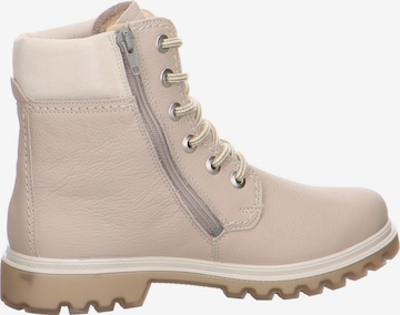 SUPERFIT Lace-Up Ankle Boots in Beige