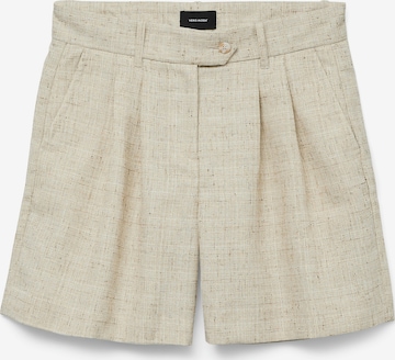VERO MODA Regular Veckad byxa 'VMMAJ' i beige: framsida