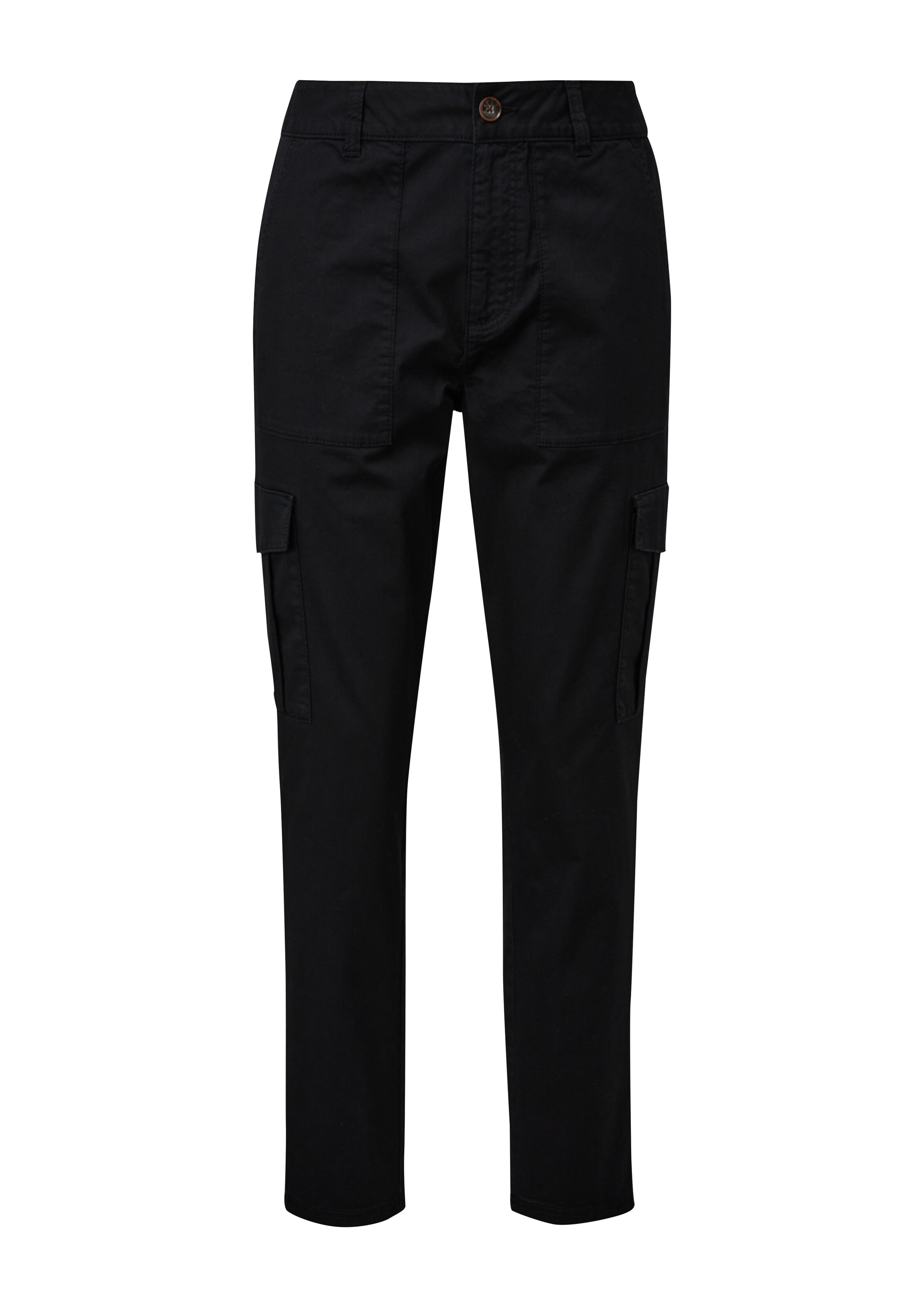 s.Oliver Cargo Pants in Black: front