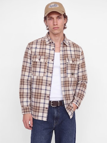 JACK & JONES Comfort fit Overhemd 'Bluivy' in Bruin
