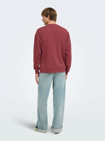 Only & Sons Sweatshirt 'ONSCONNOR' in Red