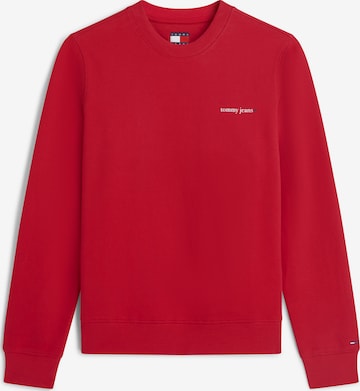 sarkans Tommy Jeans Sportisks džemperis 'ESS': no priekšpuses