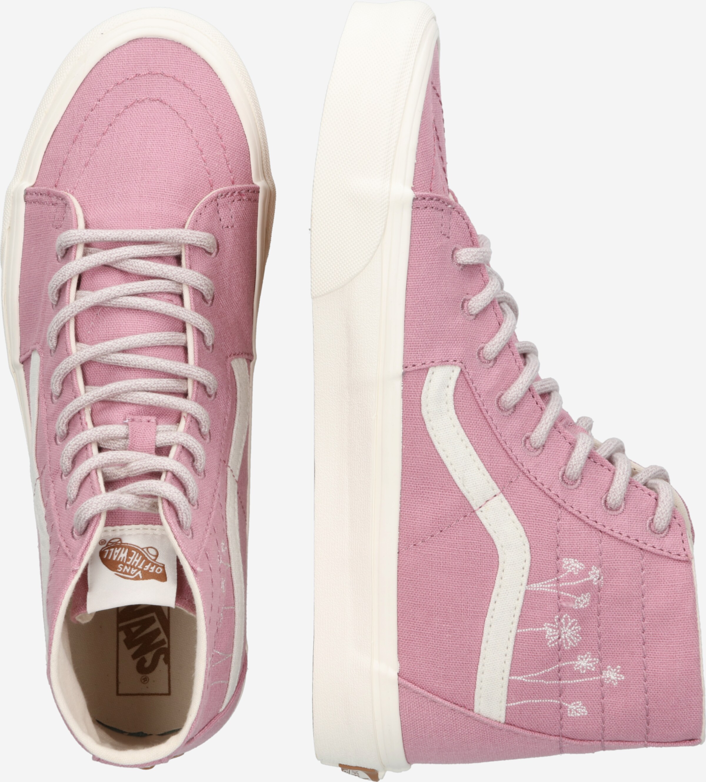 Pink vans top high tops