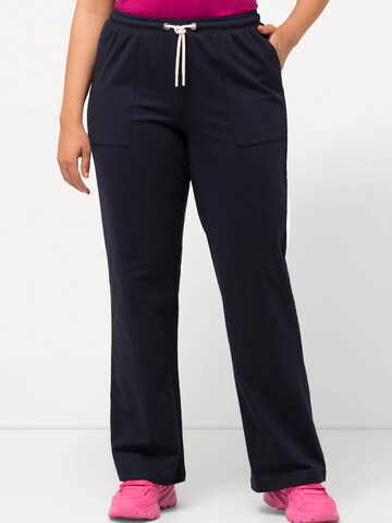 Ulla Popken Boot cut Trousers in Blue: front