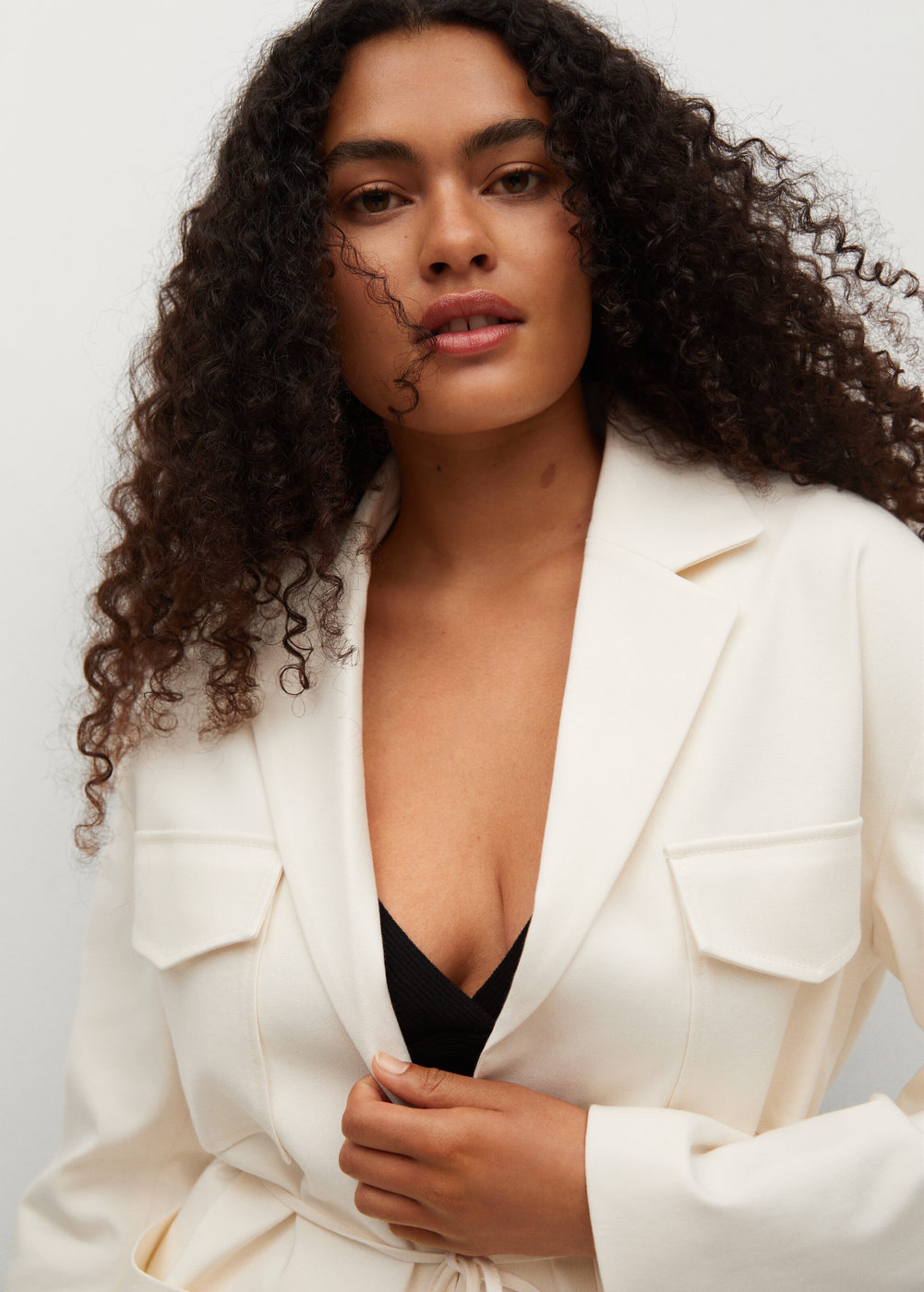 Frauen Blazer MANGO Blazer 'Blanca' in Creme - HU05107 Frauen Blazer MANGO Blazer 'Blanca' in Creme - HU05107