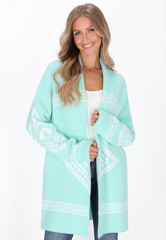 IZIA Gebreid vest in Blauw: voorkant