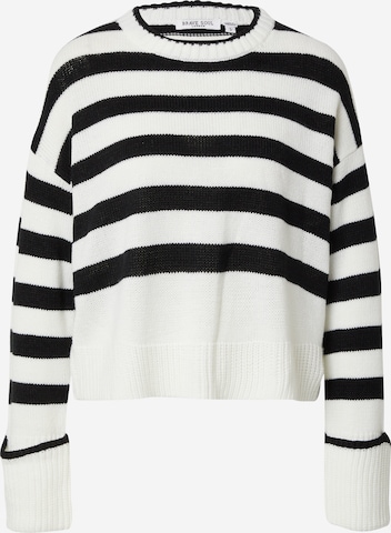 BRAVE SOUL Sweater in White: front