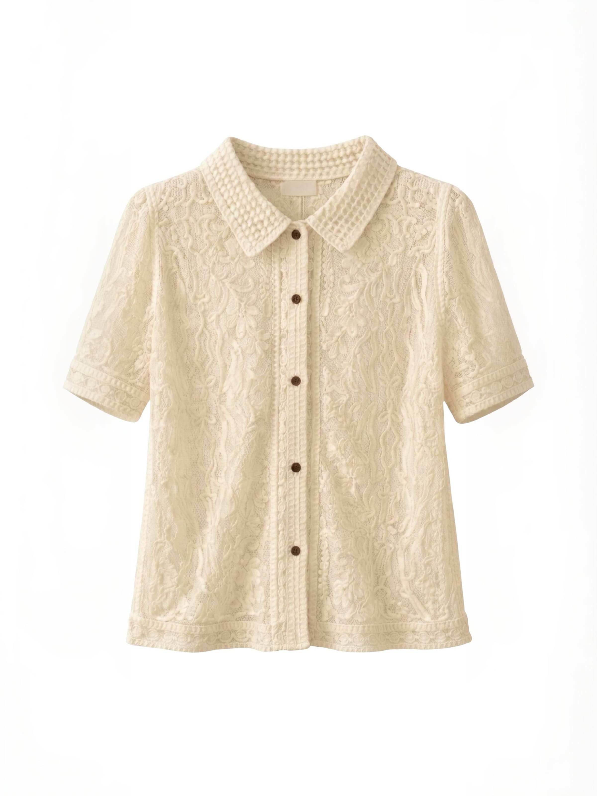 Opal Studio Shirt ' Fia ' in Beige: Vorderseite