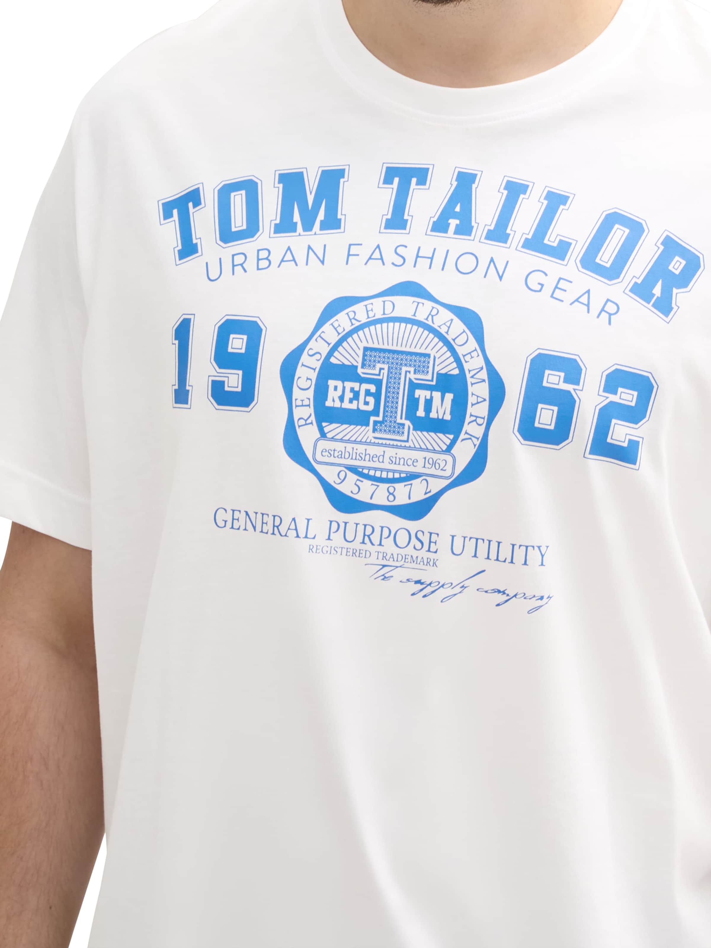 TOM TAILOR Men + Футболка в Белый