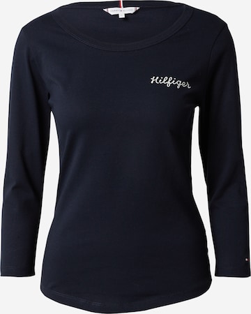 T-shirt TOMMY HILFIGER en bleu : devant