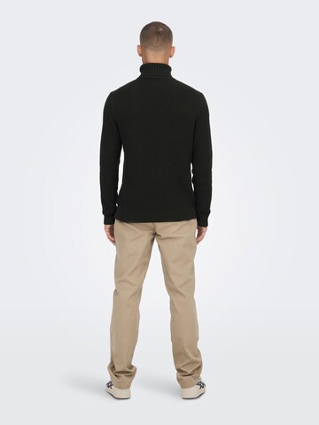 Only & Sons Sweater 'Tuck 7' in Black