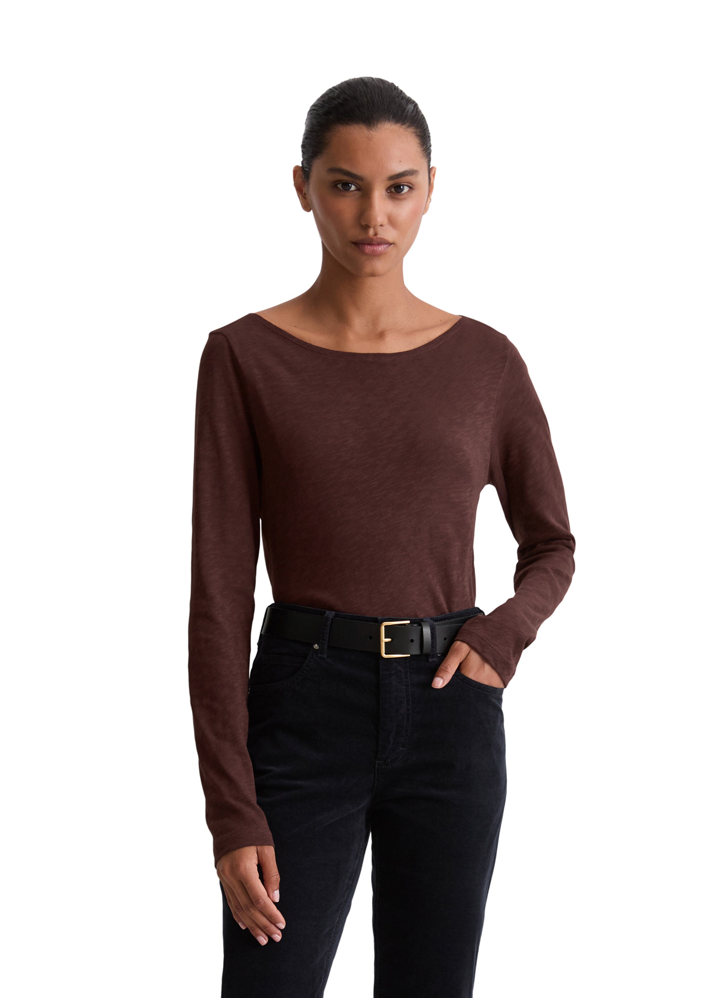 Marc O'Polo Shirt in Braun: Vorderseite