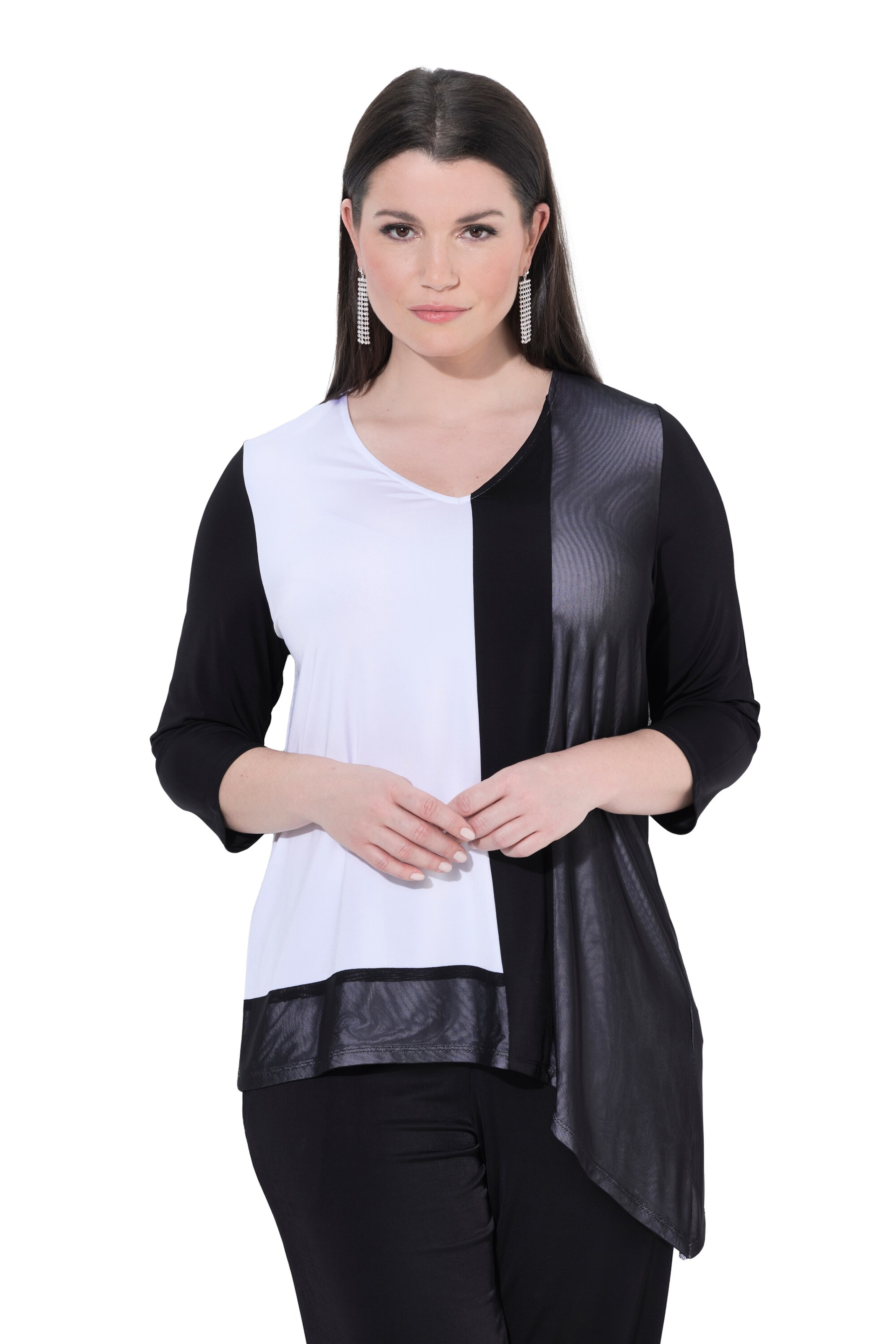 Ulla Popken Shirt in Wit: voorkant