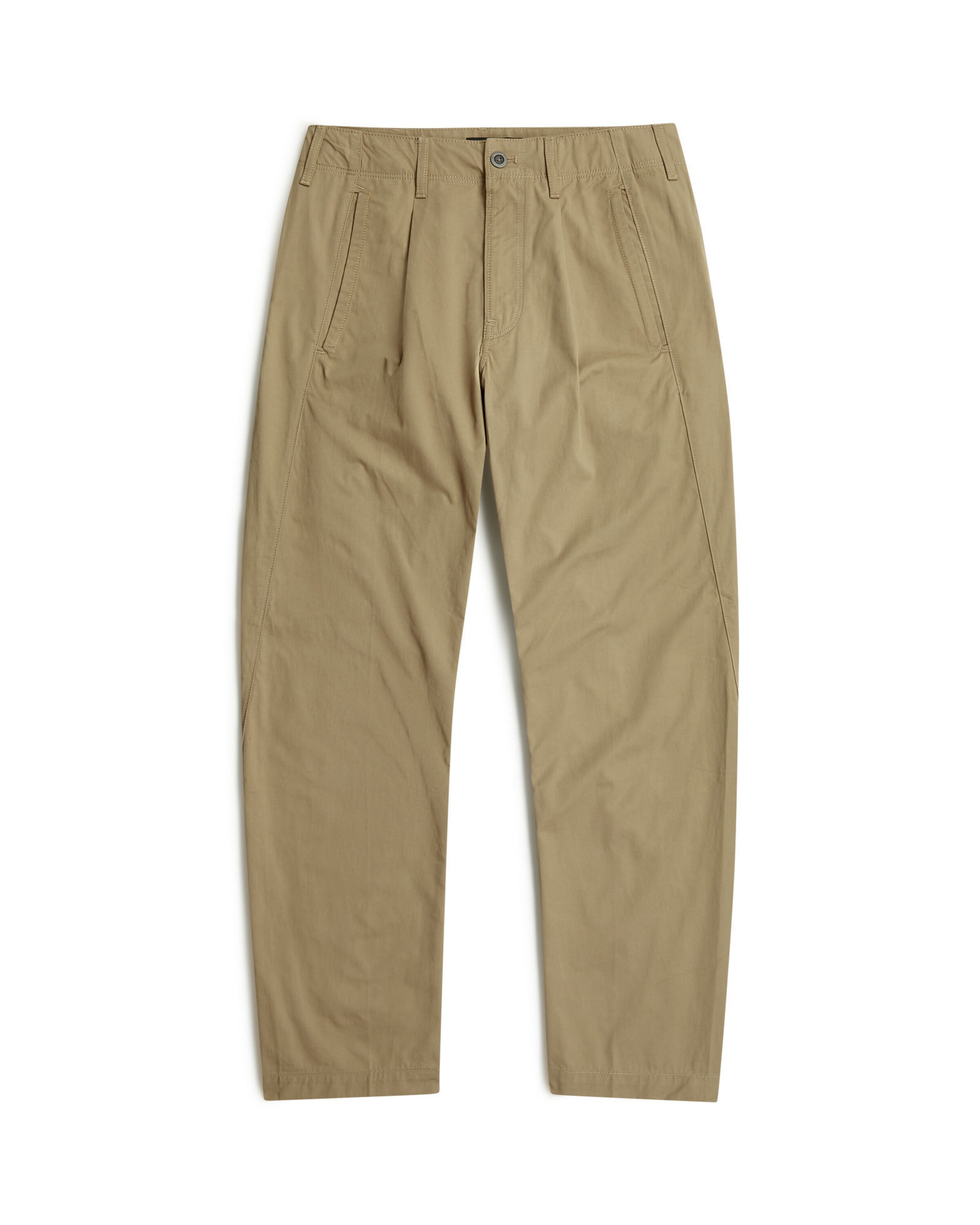 G-STAR Tapered Chino 'Pleated Loose Tapered Chino' in Beige: voorkant