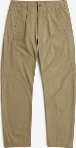 G-STAR Tapered Chino 'Pleated Loose Tapered Chino' in Beige: voorkant
