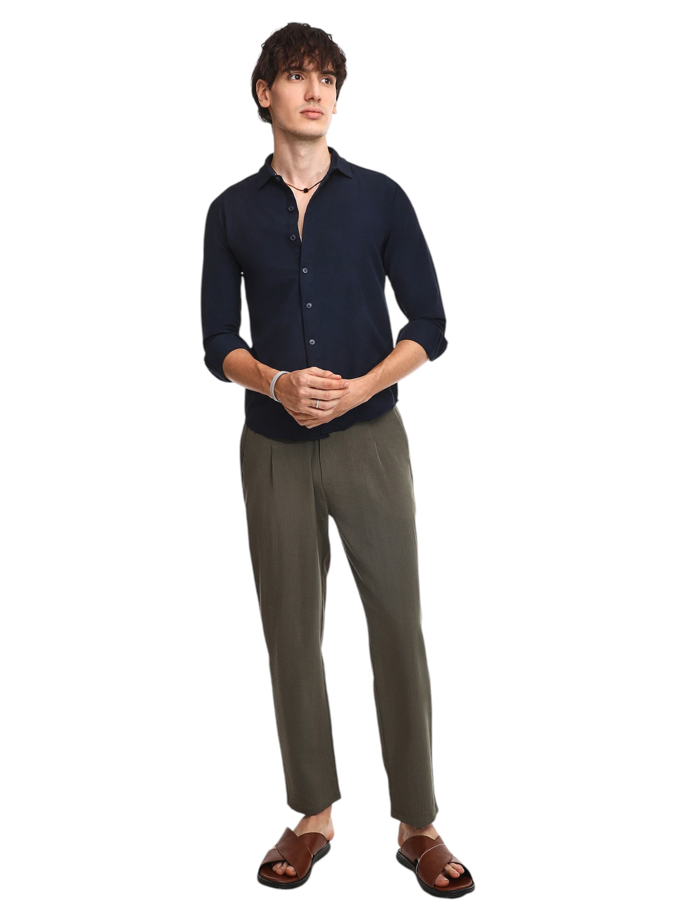 Campus Sutra Regular Fit Hemd 'Zandra' in Schwarz