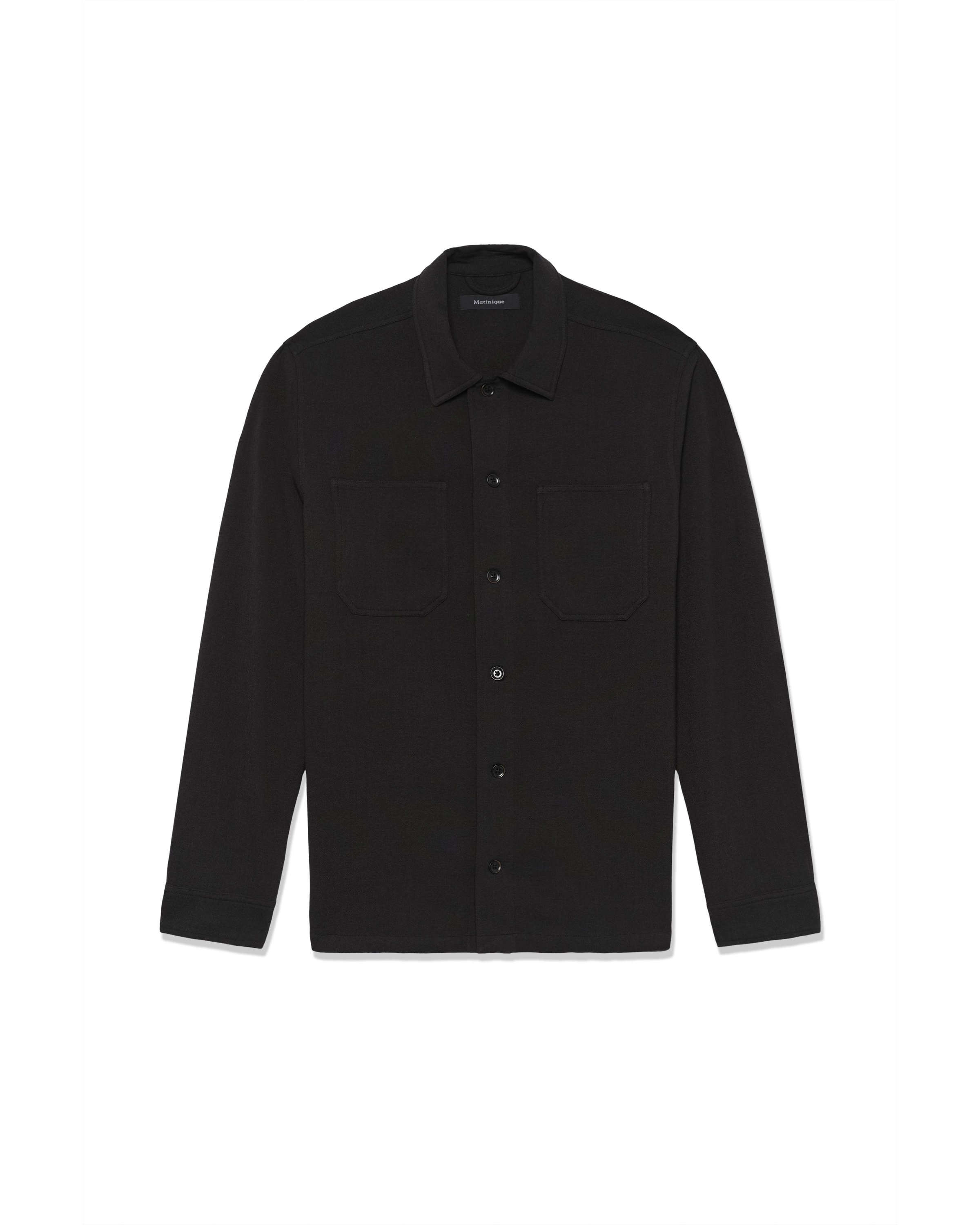 Matinique Overhemd 'Pelton' in Zwart: voorkant