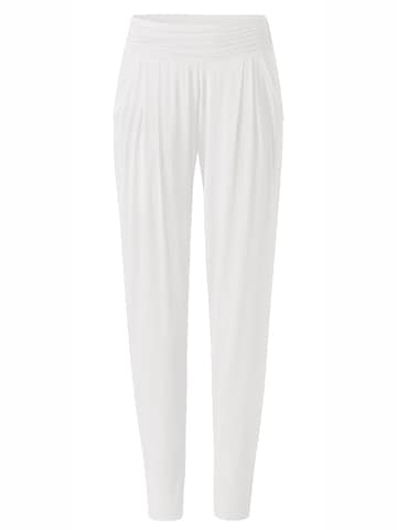 CURARE Yogawear Loose fit Workout Pants in White: front