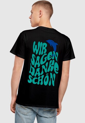 T-Shirt 'Die Flippers - Wir Sagen Danke Schön' Merchcode en noir : devant