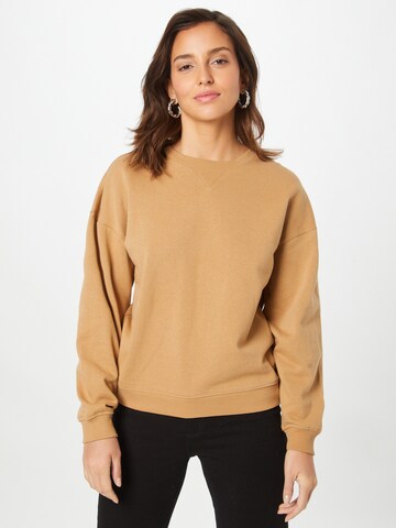 VILA Sweatshirt 'MUSTY' in Beige: front
