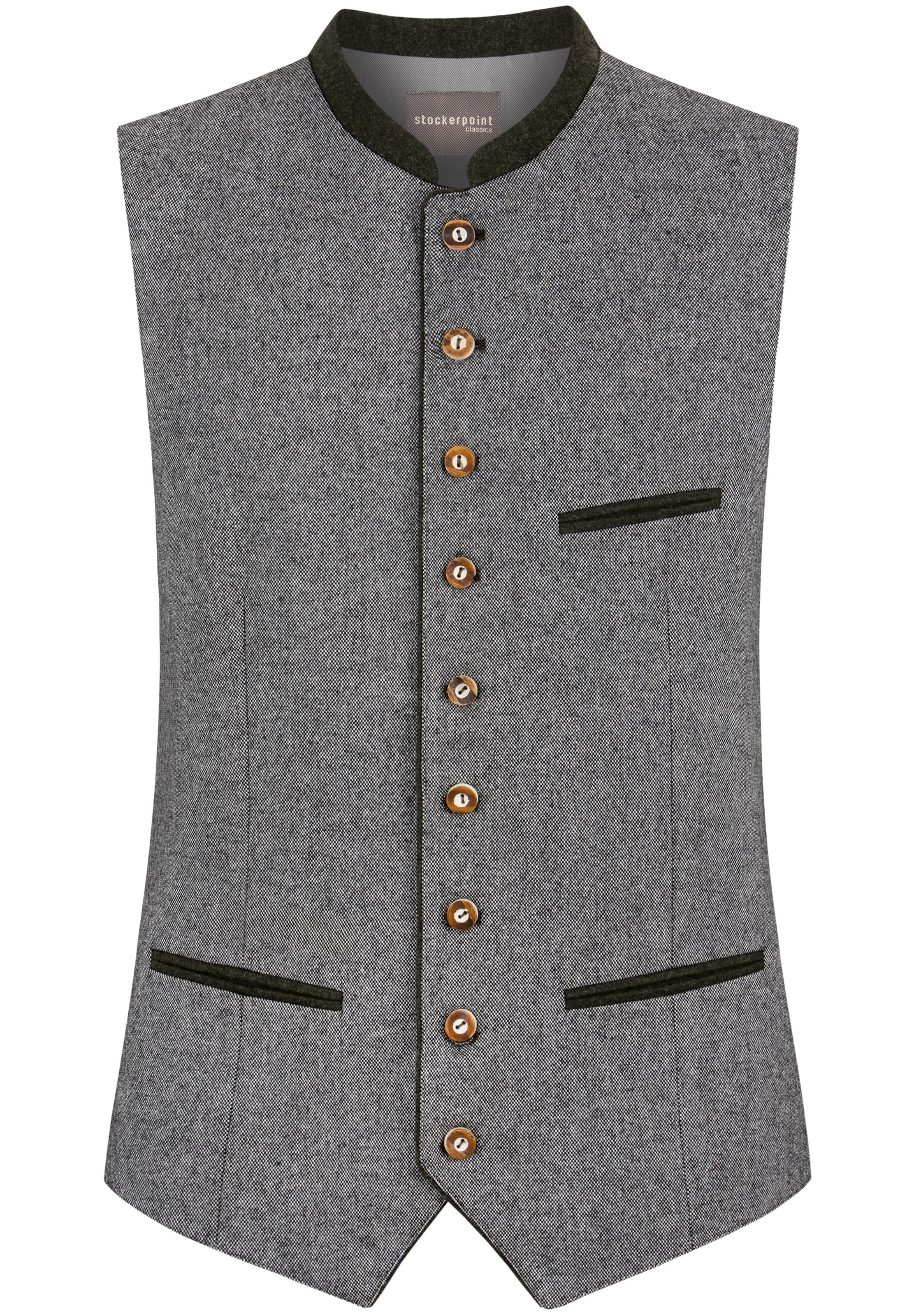 STOCKERPOINT Klederdracht gilet 'Clemente' in Groen: voorkant