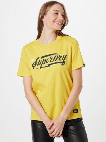 Superdry T-shirt i gul: framsida