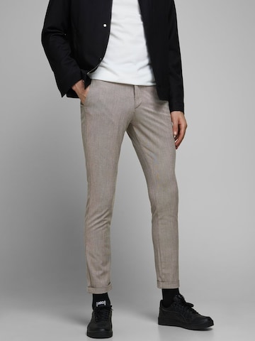 JACK & JONES - Slimfit Pantalón chino 'Marco Connor' en gris: frente