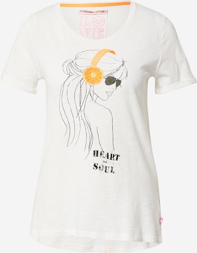 LIEBLINGSSTÜCK T-Shirt 'Celinda' in orange / schwarz / offwhite, Produktansicht