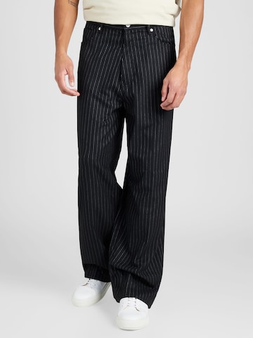 WEEKDAY Loosefit Pantalon 'Astro' in Zwart: voorkant