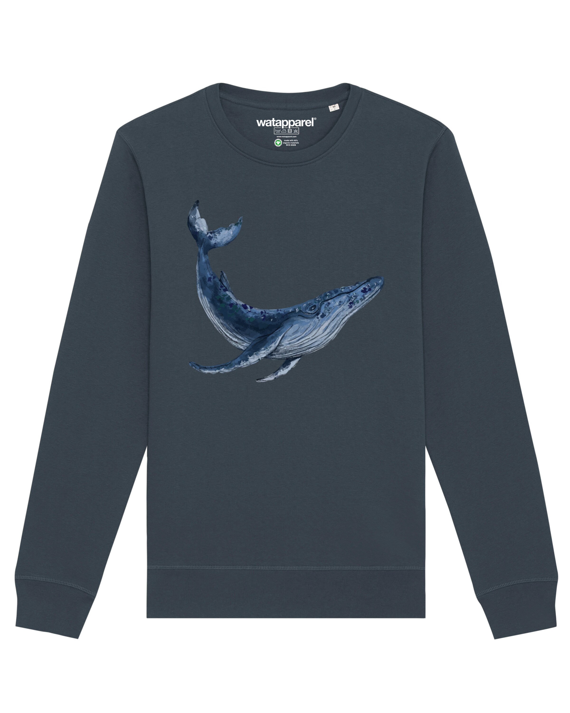 Sweat-shirt 'Wal' Watapparel en bleu : devant