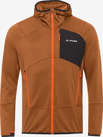 VAUDE Funktionele fleece-jas 'Monviso' in Bruin: voorkant