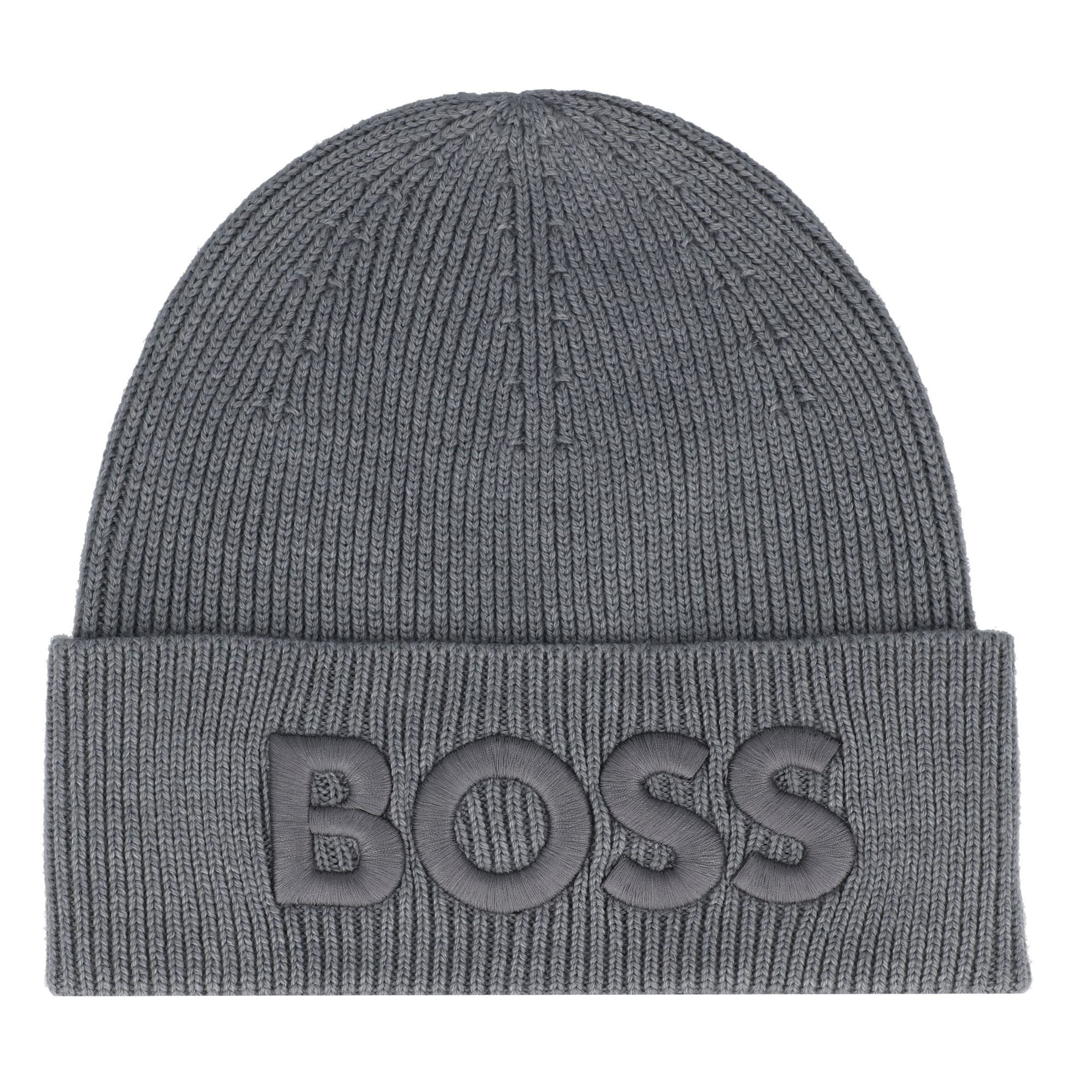 Bonnet 'Afox' BOSS en gris : devant