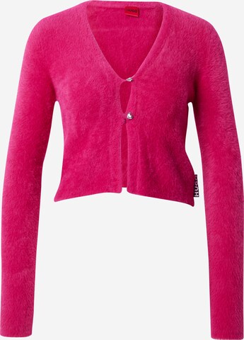 HUGO Red Gebreid vest 'Sribin' in Roze: voorkant