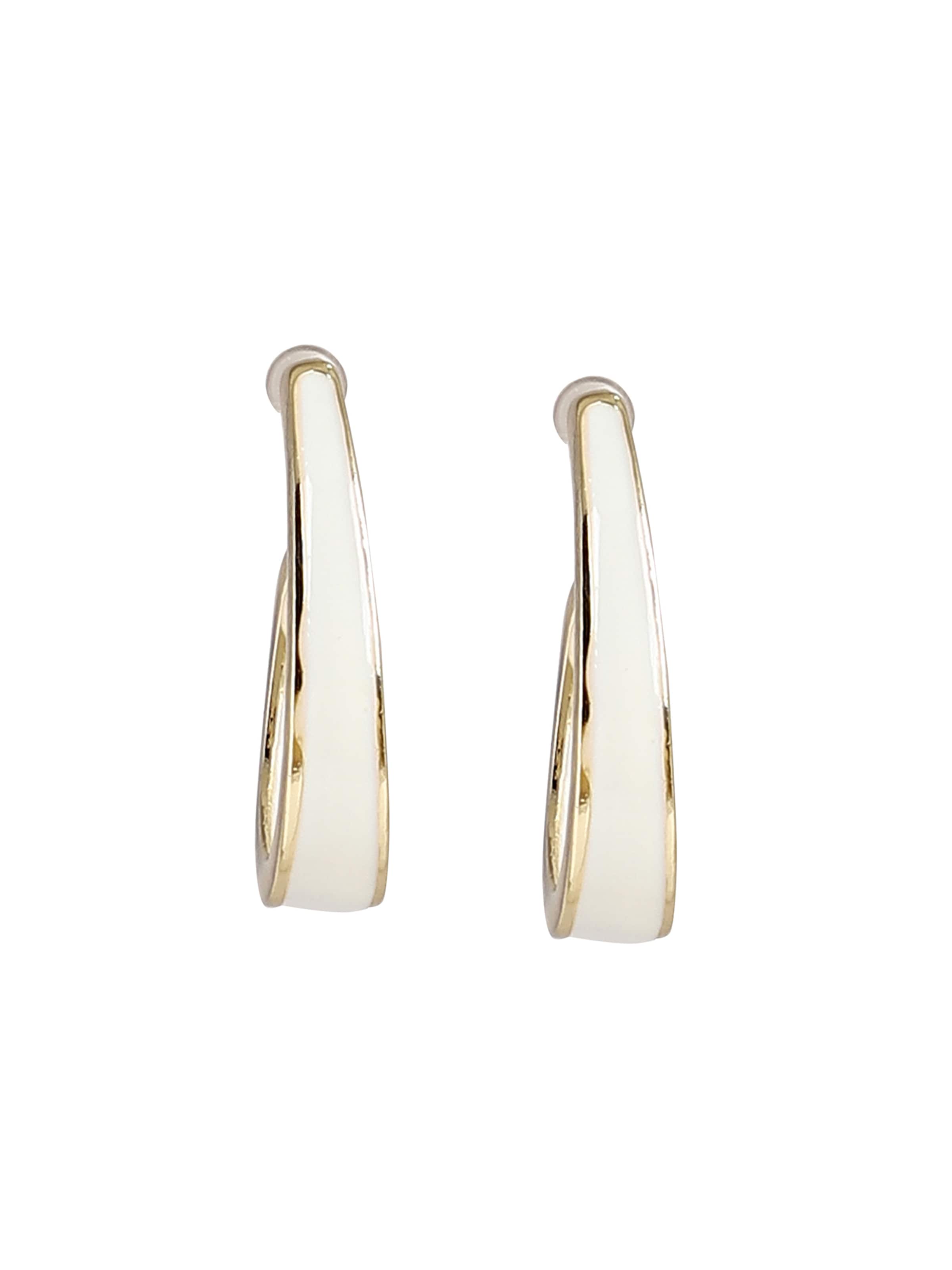 SOHI Kõrvarõngas 'Eshwari', värv valge: eest vaates