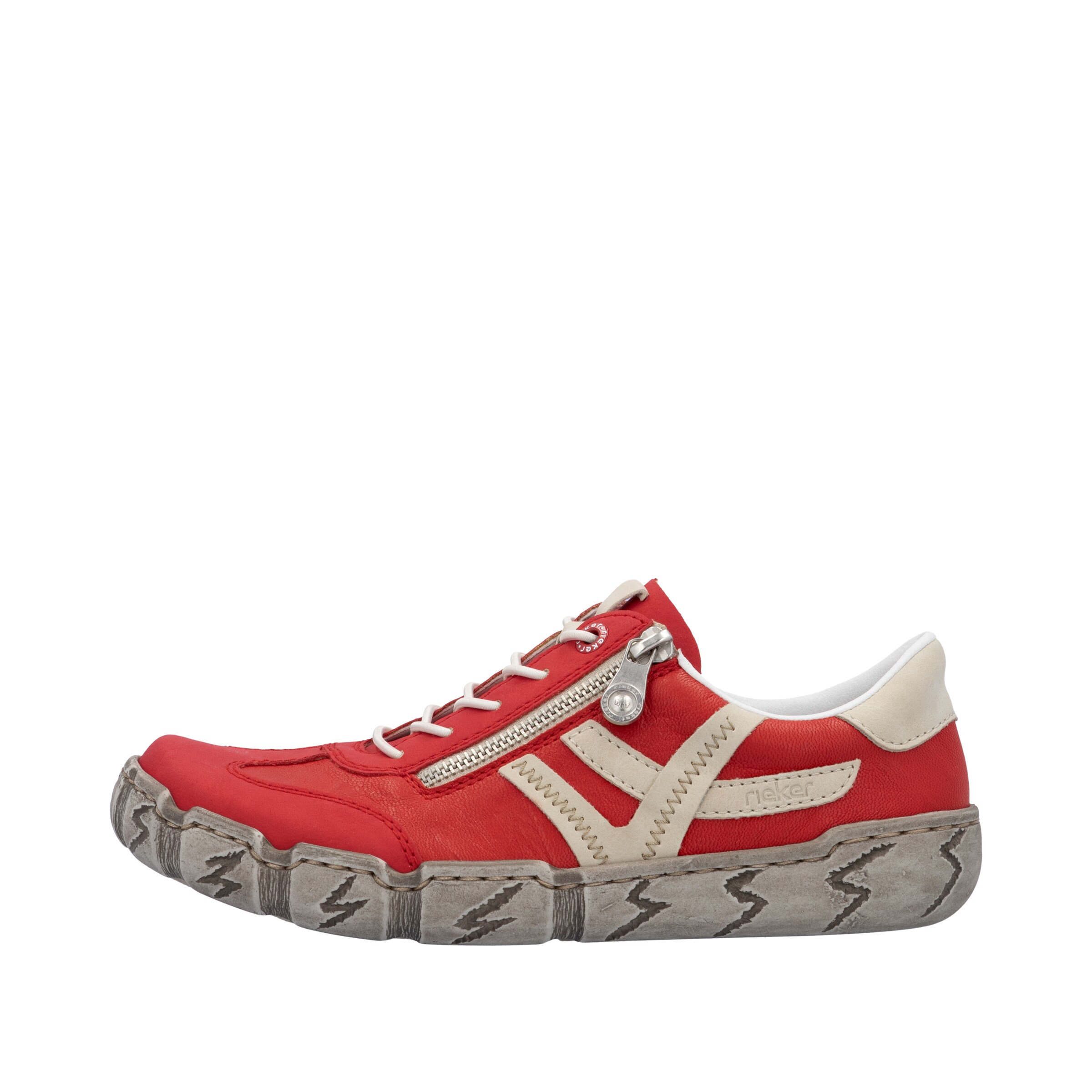 Baskets basses Rieker en rouge