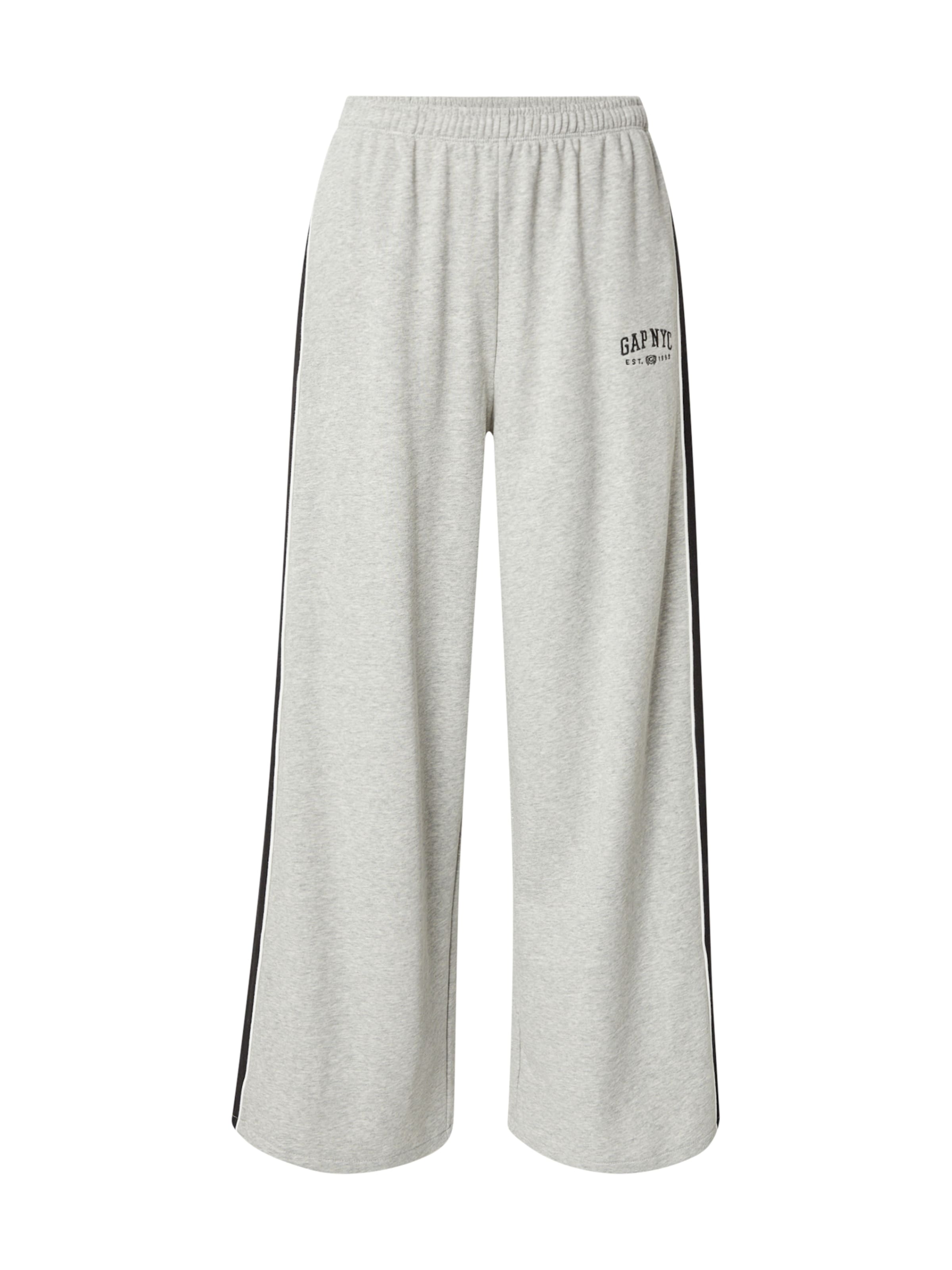 GAP Wide leg Broek in Grijs: voorkant