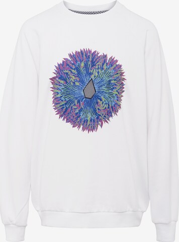 Sweat-shirt 'Coral Morph' Volcom en blanc : devant