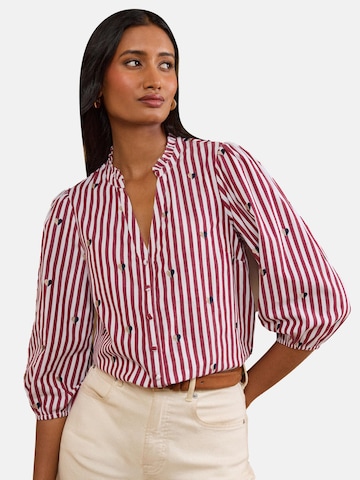 love & roses Blouse in Rood: voorkant
