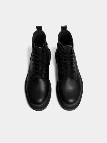 Bottines à lacets Pull&Bear en noir