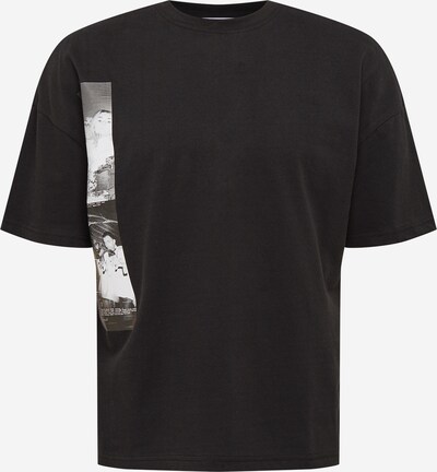 Tricou 'Glitch' NU-IN pe gri deschis / negru / alb, Vizualizare produs